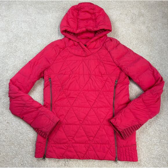 Lululemon Fluffed Up Pullover Puffer Jacket Boom Juice Pink Size 6 - Picture 1 of 6
